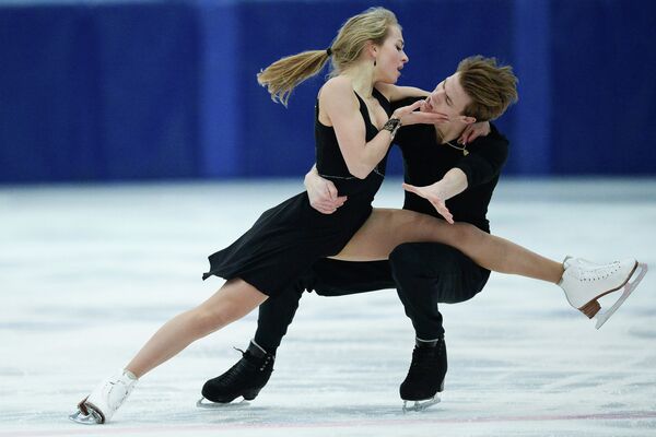 Российская танцевальная пара Виктория Синицина и Никита Кацалапов на тренировке на базе Новогорск