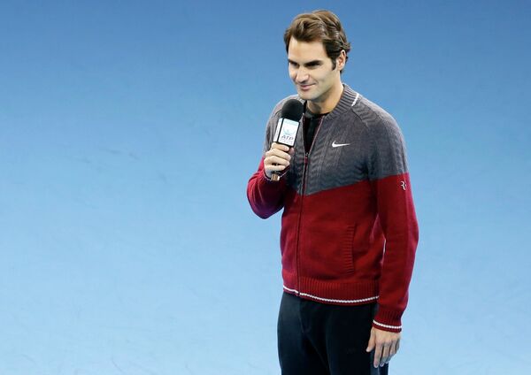 Роджер Федерер, снявшийся с финального матча итогового теннисного турнира года ATP