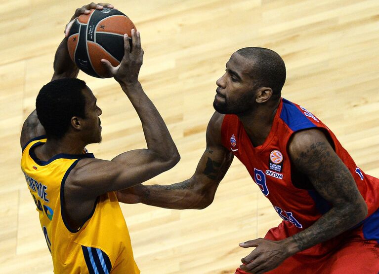 Игровой момент матча ЦСКА - Альба