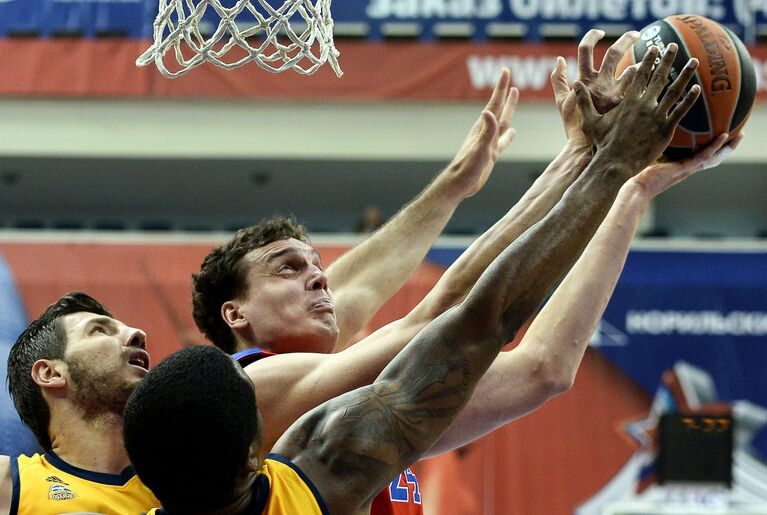 Игровой момент матча ЦСКА - Альба