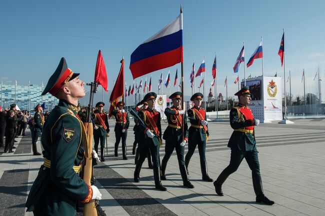 Военная присяга новобранцев спортивных рот ЦСКА в Сочи