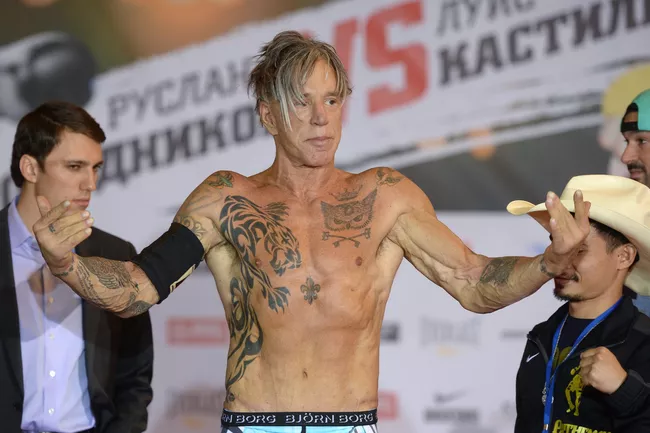 Американский актер и боксер Микки Рурк