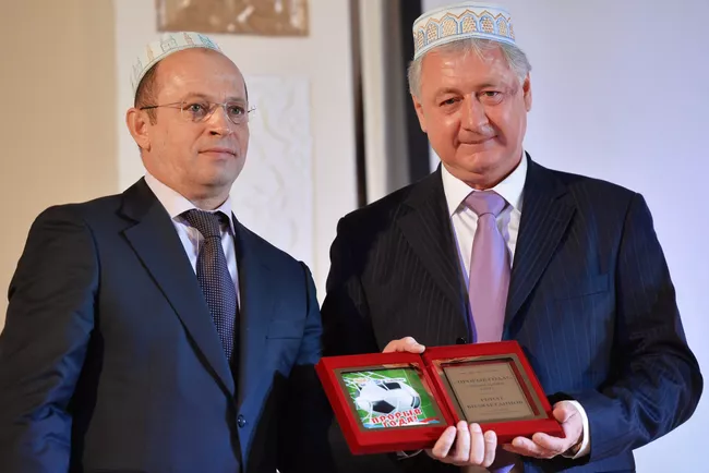 Президент РФПЛ Сергей Прядкин и главный тренер ФК Рубин Ринат Билялетдинов (слева направо)