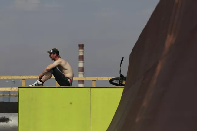 Участник соревнований по BMX
