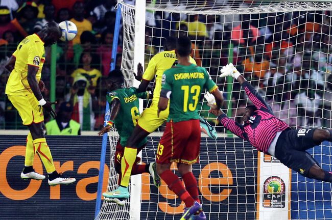 Игровой момент матча между сборными Мали и Камеруна