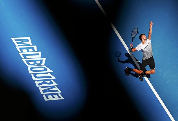 Григор Димитров в матче второго круга Australian Open