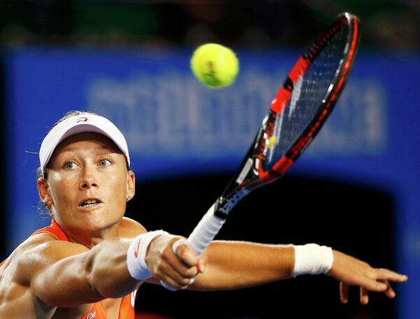 Саманта Стосур в матче второго круга Australian Open