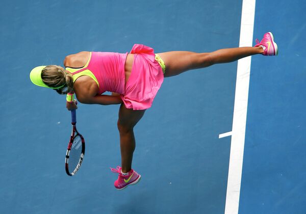 Эжени Бушар в матче четвертого круга Australian Open