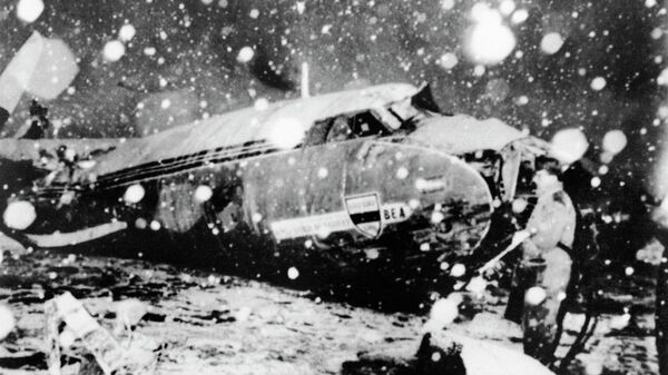 Самолет с командой Манчестер Юнайтед на борту, разбившийся 6 февраля 1958 года в мюнхенском аэропорту