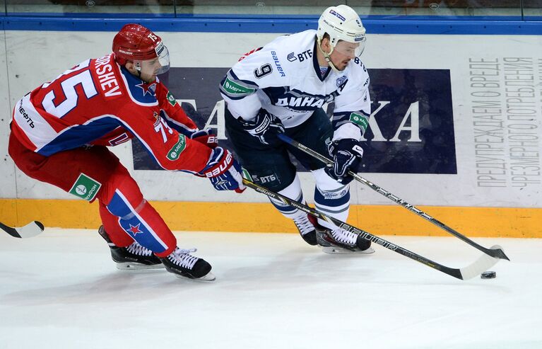 Игровой момент матча ЦСКА - Динамо (Москва)