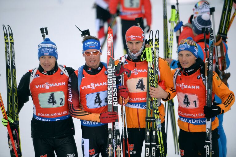 Андреас Бирнбахер, Симон Шемпп, Арнд Пайффер и Эрик Лессер (Германия) (слева направо)