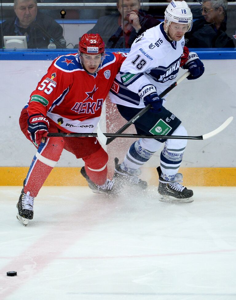 Игровой момент матча ЦСКА - Динамо (Москва)