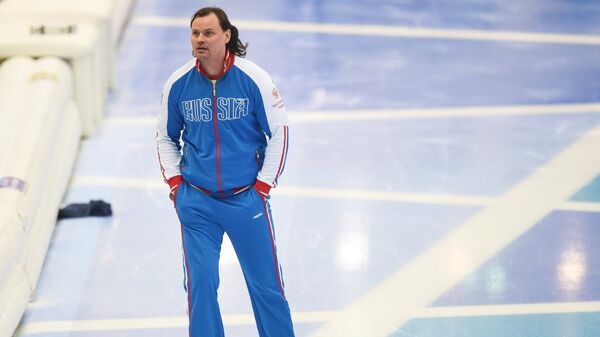 Тренер сборной России по конькобежному спорту Дмитрий Дорофеев