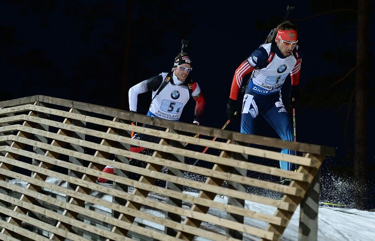 Справа налево: Доминик Ландертингер (Австрия) и Антон Шипулин (Россия) Справа налево: Доминик Ландертингер (Австрия) и Антон Шипулин (Россия)