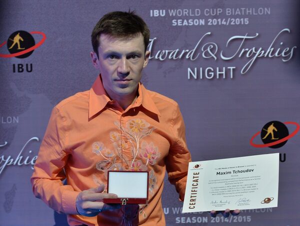 Трехкратный чемпион мира по биатлону Максим Чудов