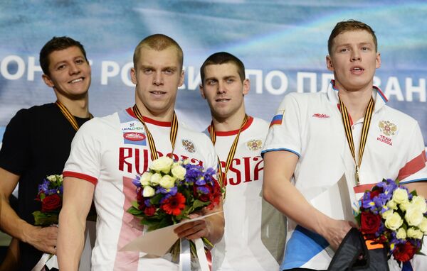 Евгений Айзетуллов, Евгений Лагунов, Олег Тихобаев, и Александр Сухоруков (справа налево)