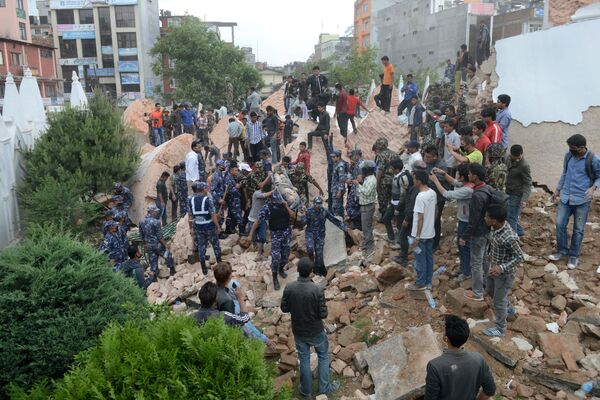 Землетрясение в столице Непала Катманду
