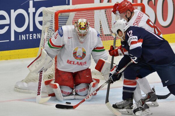 Игровой момент матча США - Белоруссия