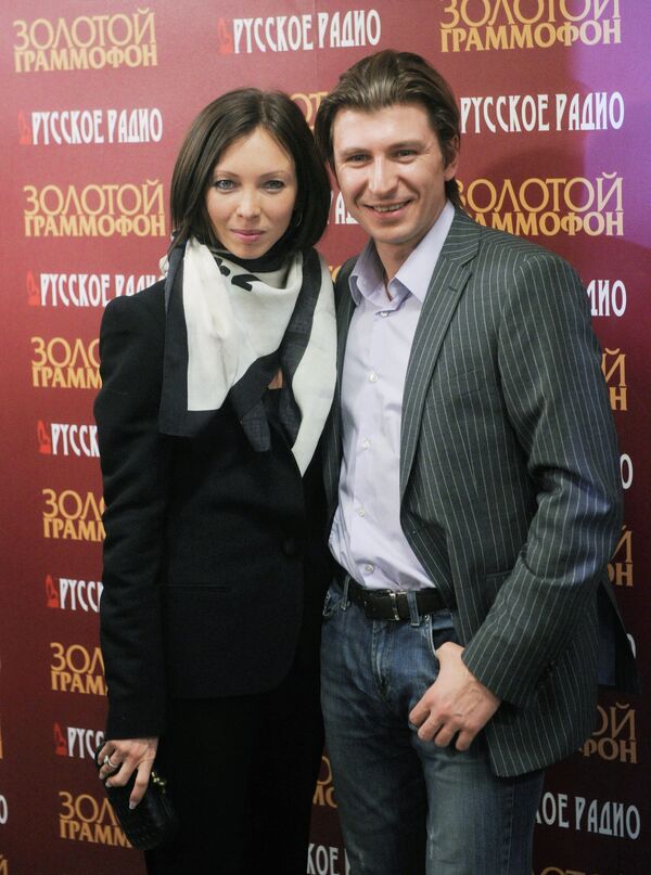 Фигурист Алексей Ягудин с супругой фигуристкой Татьяной Тотьмяниной