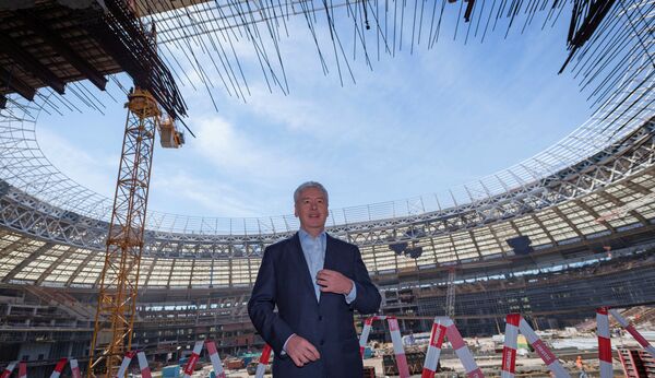 Мэр Москвы Сергей Собянин осмотрел ход реконструкции Большой спортивной арены в Лужниках
