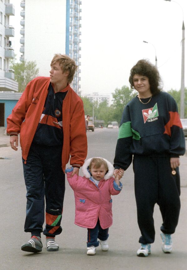 Футболист Динамо Игорь Колыванов с семьей