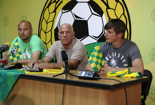Генеральный директор ФК Кубань Валерий Стаценко и форвард ФК Кубань Андрей Аршавин (слева направо)