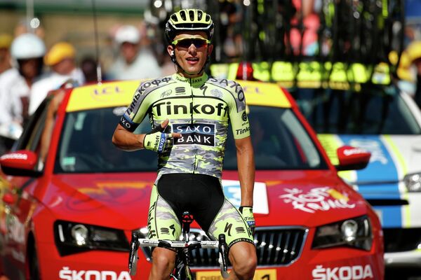 Рафал Майка на финише 11-го этапа Тур де Франс