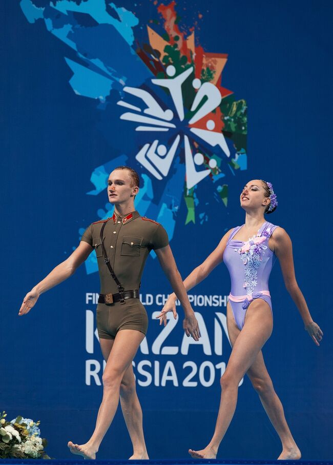 Чемпионат мира FINA 2015. Синхронное плавание. Смешанный дуэт. Техническая программа. Предварительный раунд