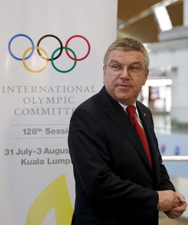 Президент международного олимпийского комитета (МОК) Томас Бах