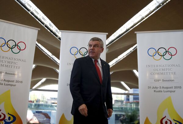 Президент международного олимпийского комитета (МОК) Томас Бах