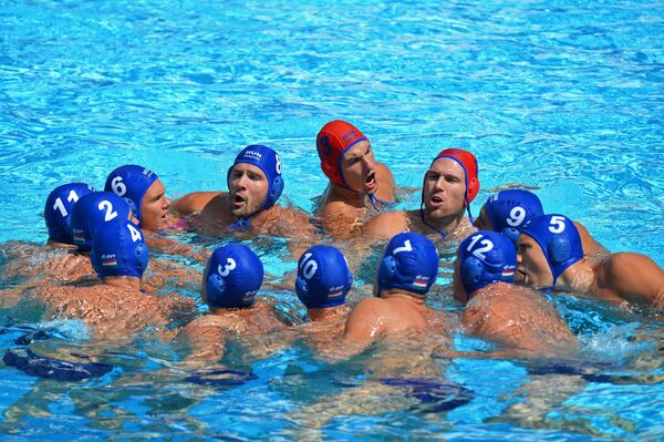Игроки сборной Венгрии по водному поло