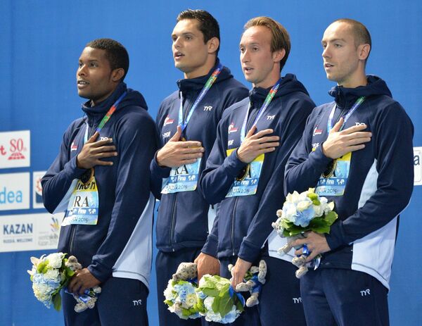 Пловцы сборной Франции