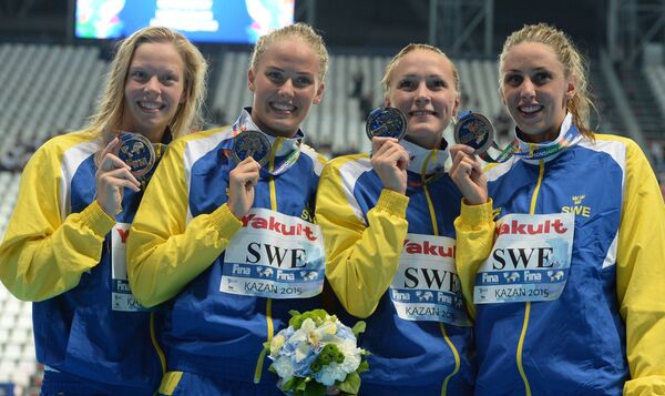 Спортсменки сборной Швеции