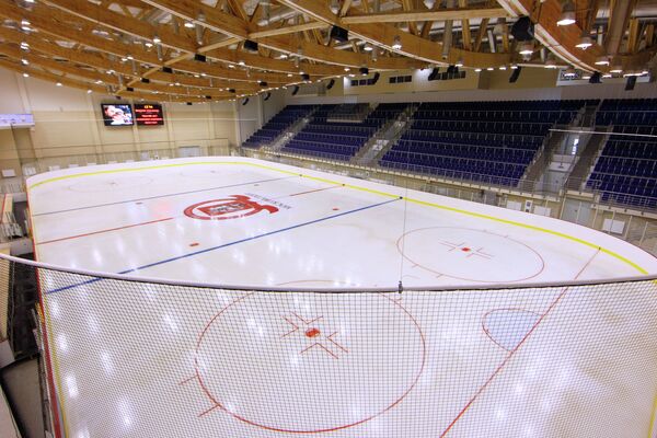Большая ледовая арена для занятий хоккеем