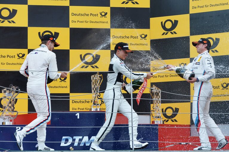 Пилот команды BMW Team MTEK Бруно Спенглер (Канада), пилот команды Mercedes-AMG DTM Team HWA Паскаль Верлейн (Германия), пилот команды BMW Team RMG Марко Виттманн (Германия)