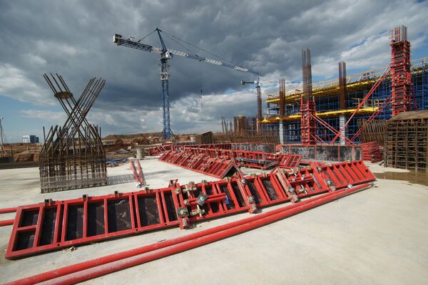 Строительство стадиона Космос Арена в Самаре