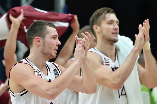 Баскетболисты сборной Латвии
