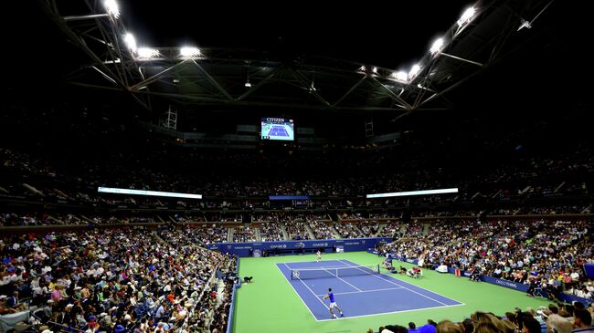 Вид на корт во время матча US Open