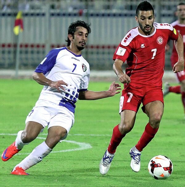 Игровой момент матча Кувейт - Ливан