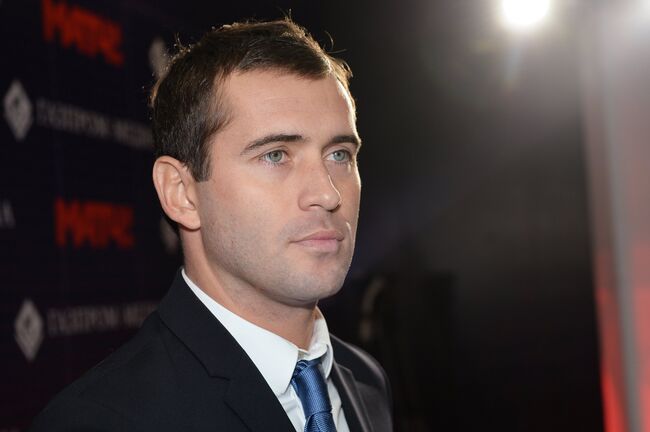 Футболист сборной России Александр Кержаков на приёме по случаю запуска вещания телеканала Матч ТВ