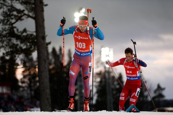 Слева направо: Тимофей Лапшин (Россия) и Ларс Хельге Биркеланн (Норвегия)