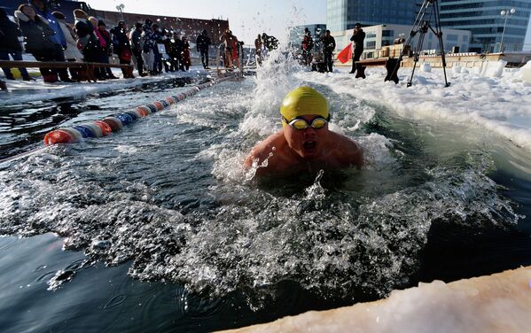 Международные соревнования по зимнему плаванию Владивосток-2015