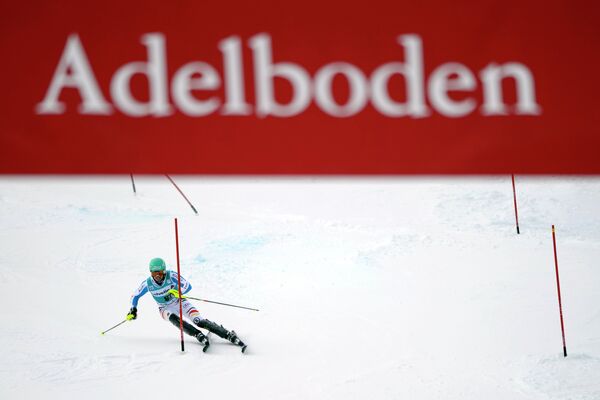 Феликс Нойройтер на этапе Кубка мира по горнолыжному спорту в Адельбодене