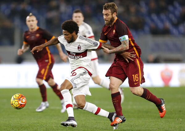 Игровой момент матча Рома - Милан