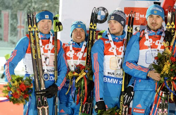 Алексей Волков, Евгений Гараничев, Максим Цветков, Антон Шипулин (слева направо)