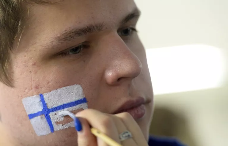 Болельщик сборной Финляндии Болельщик сборной Финляндии