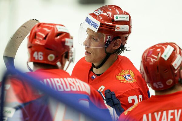 Нападающий сборной России по хоккею Александр Семин