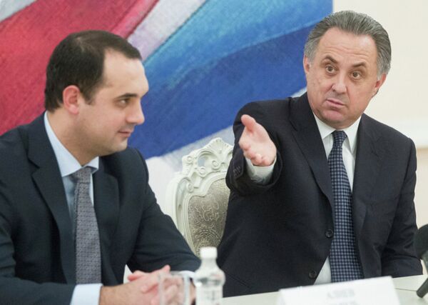 Президент АМФР Эмиль Алиев (слева) и министр спорта РФ Виталий Мутко