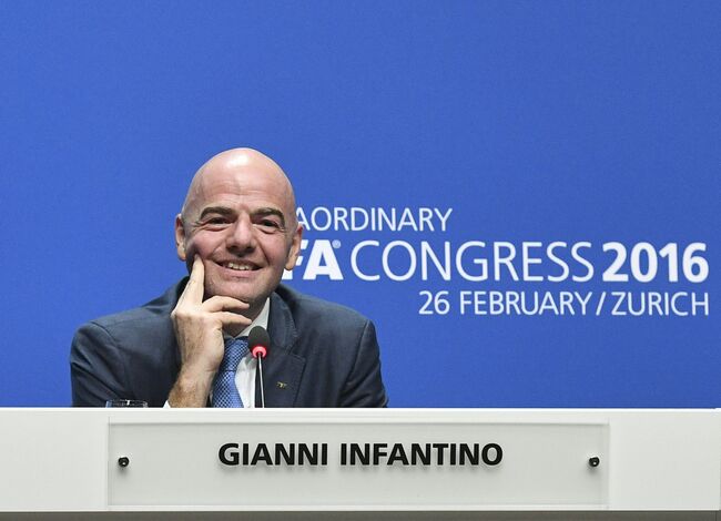 Новый президент Международной федерации футбола (ФИФА) Джанни Инфантино