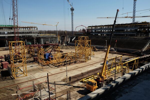 Строительство стадиона Самара Арена к чемпионату мира по футболу 2018 года